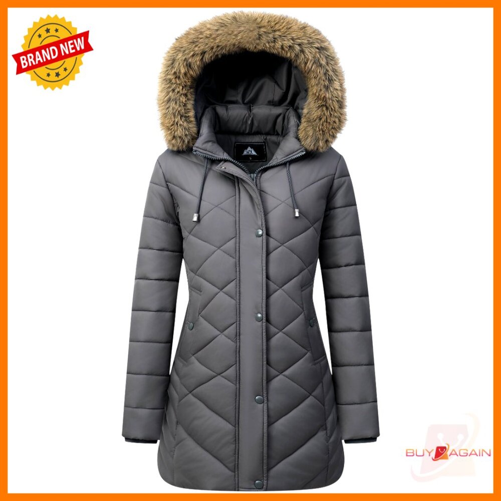 Long Winter Down Jacket Fleece Lined Waterproof W… - image 1